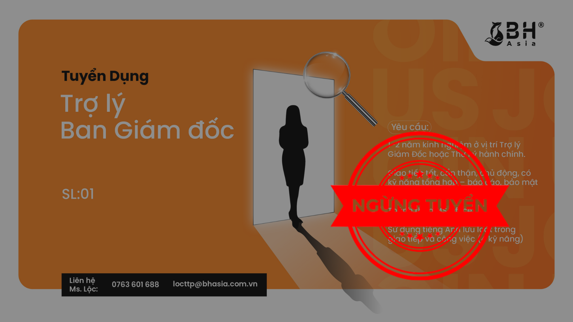 Tuyển dụng trợ lý giám đốc