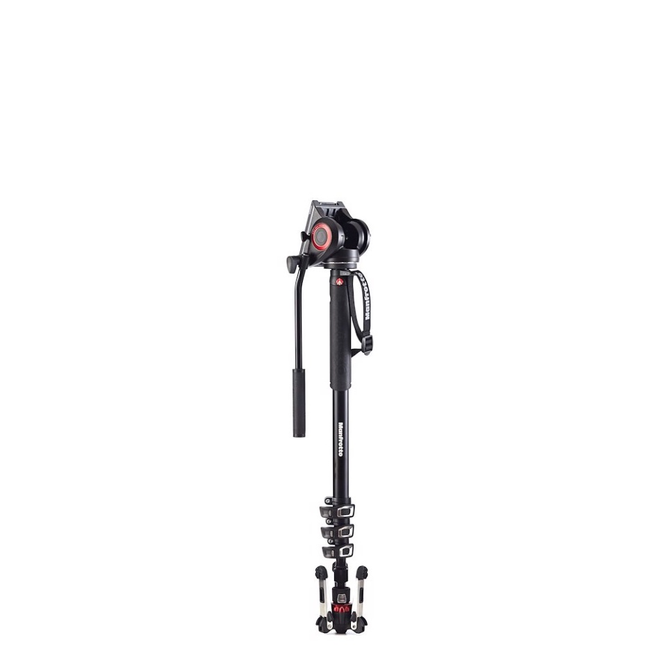 Bộ chân máy quay Manfrotto Monopod Xpro 4 Section Video Fluid Head & Fluidtech Base