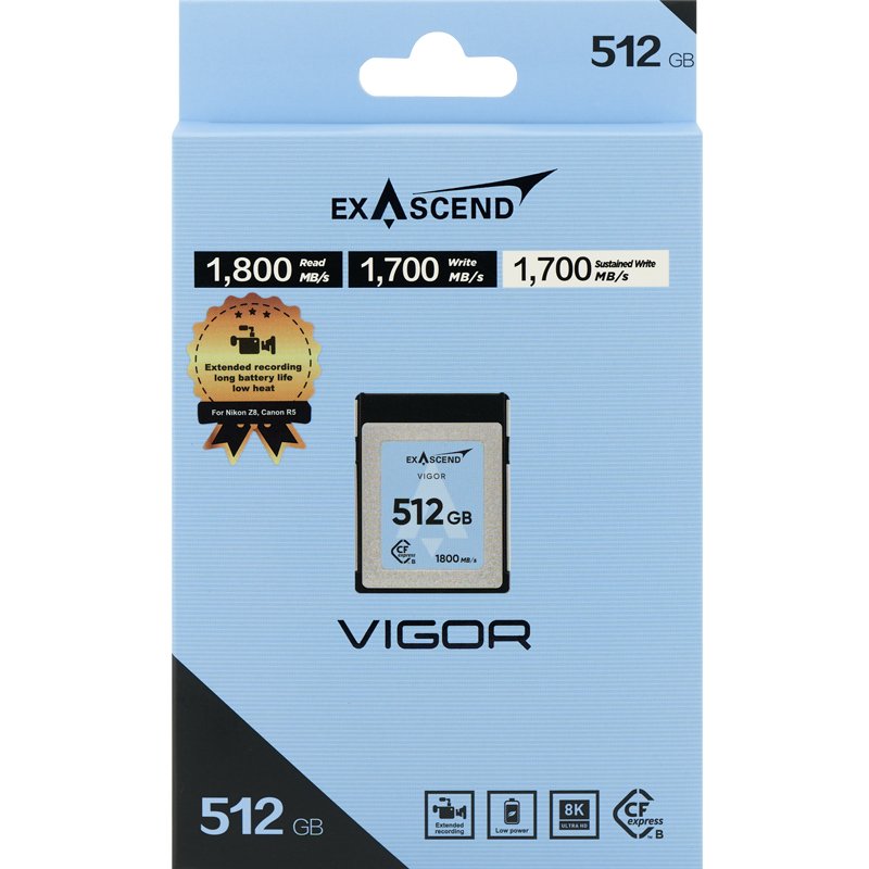 Thẻ nhớ Exascend 512GB Vigor CFexpress 4.0 Type B