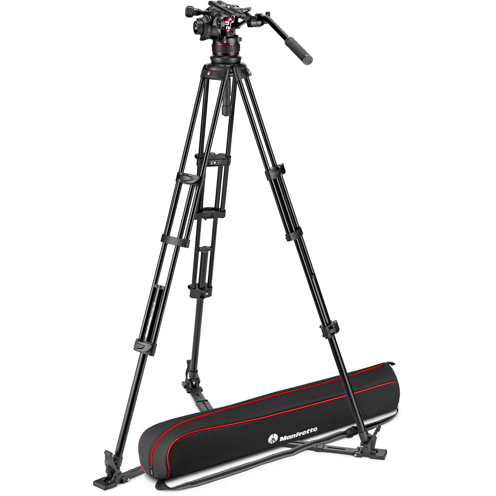 Bộ chân máy quay Nitrotech 612 Fluid Video Head & Aluminum Twin Leg Tripod (Ground Spreader)