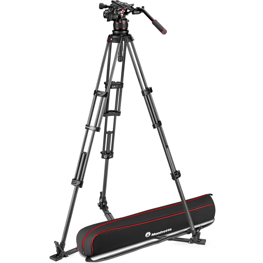 Bộ chân máy quay Nitrotech 612 Fluid Video Head & Carbon Fiber Twin Leg Tripod (Ground Spreader)