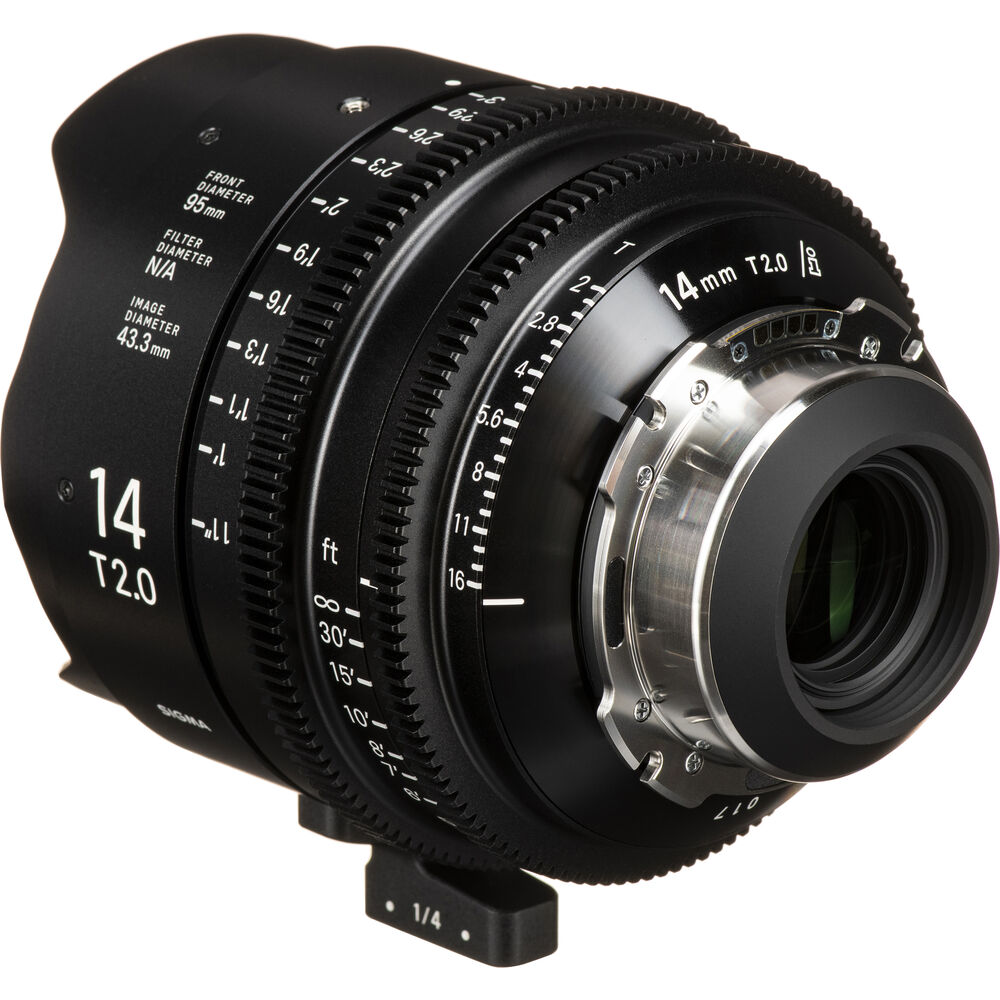 Ống kính Cine Sigma 14mm T2 FF High Speed Prime với /i Technology ngàm PL (Feet)