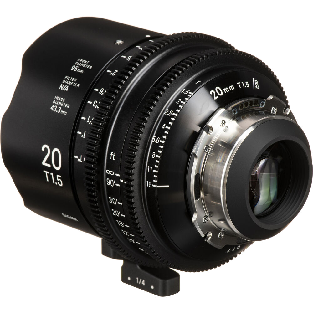 Ống kính Cine Sigma 20mm T1.5 FF High Speed Prime với /i Technology ngàm PL (Feet)