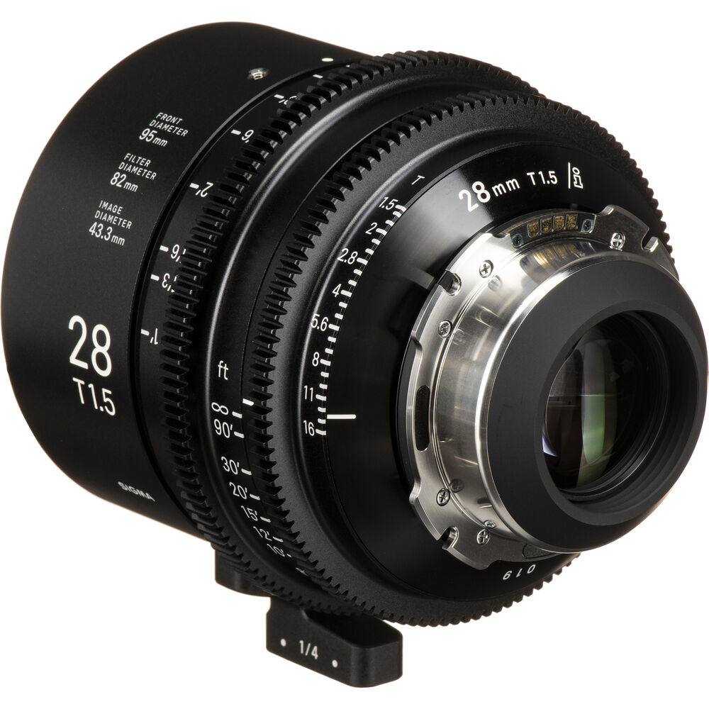 Ống kính Cine Sigma 28mm T1.5 FF High Speed Prime với /i Technology ngàm PL (Feet)