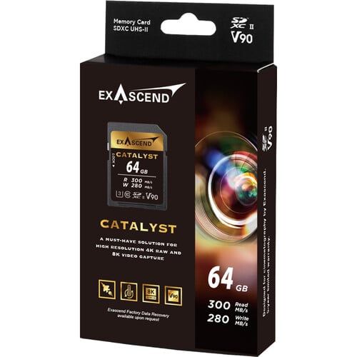 Thẻ nhớ Exascend 64GB Catalyst UHS-II SD card V90