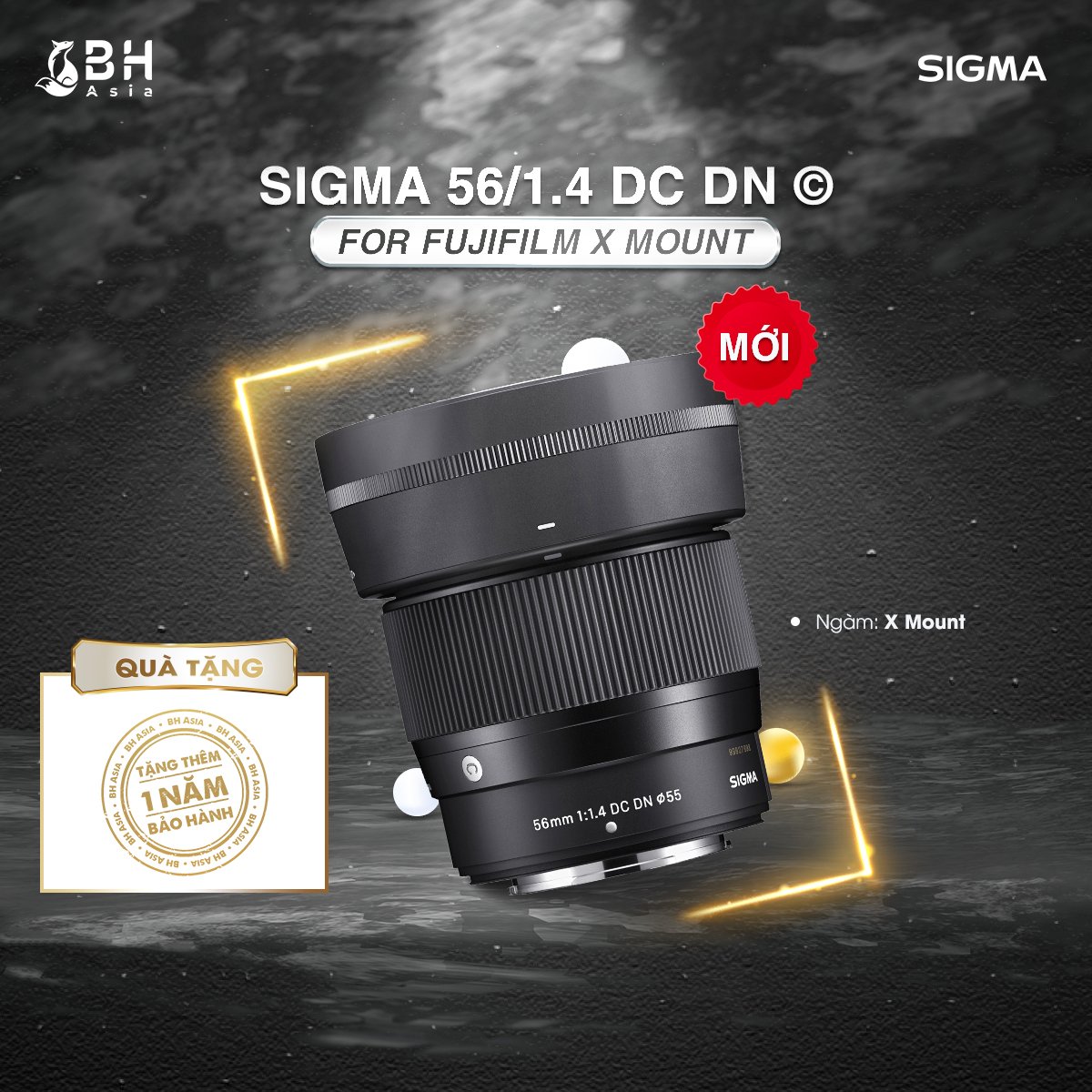 Ống kính Sigma 56mm f/1.4 DC DN Contemporary ngàm Micro For Thirds